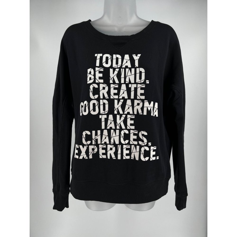 Lorna Jane Active Women Black Sweatshirt Medium